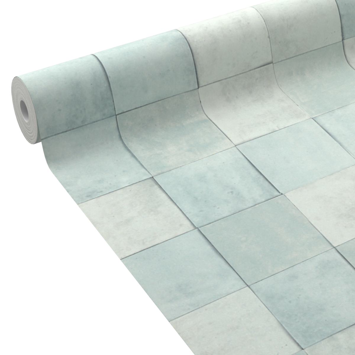 Papier peint intissé Carsten Bleu aqua