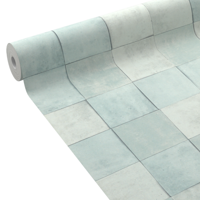 Papier peint intissé Carsten Bleu aqua