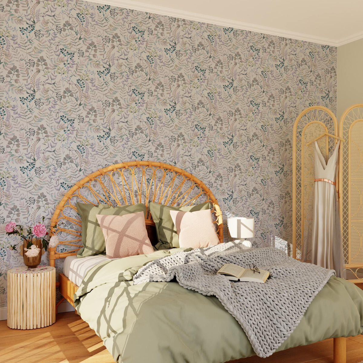 Papier peint intissé Lya Multicolore