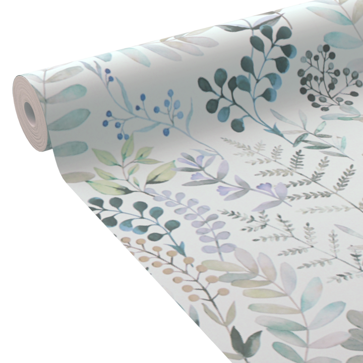 Papier peint intissé Lya Bleu pastel et lilas clair