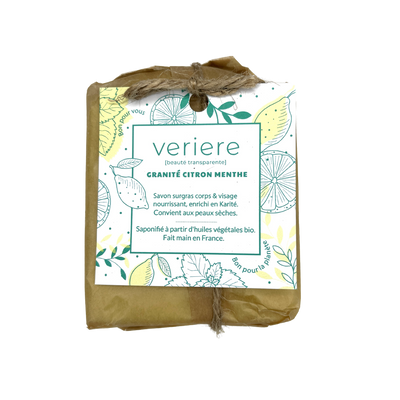 VERIERE Savon Granité citron menthe Blanc Citron, menthe 100G