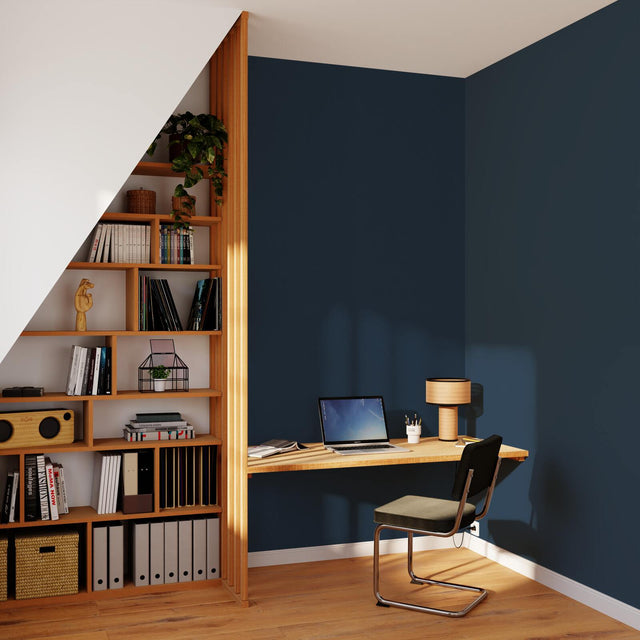 4MURS Papier peint intissé NUNCA coloris bleu profond