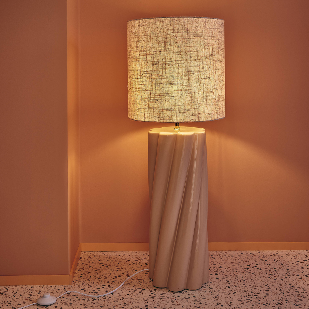 OSTARIA Lampadaire Twist Beige