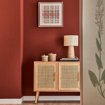 4MURS Papier peint intissé Nunca Terre de sienne Lisse