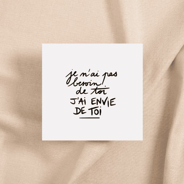 GREENMA Carte J'ai envie de toi Blanc