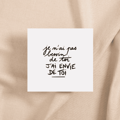 GREENMA Carte J'ai envie de toi Blanc