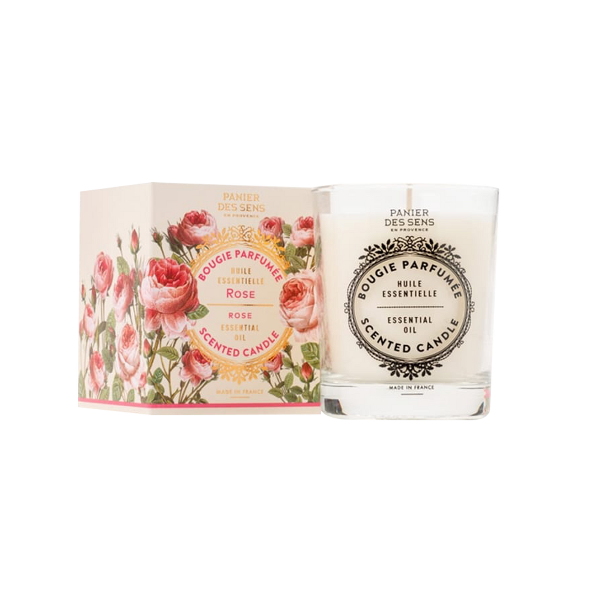 PANIER DES SENS Bougie parfumée Rose Blanc 180G