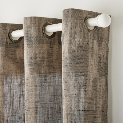 Rideau Erwann Camel chiné noir