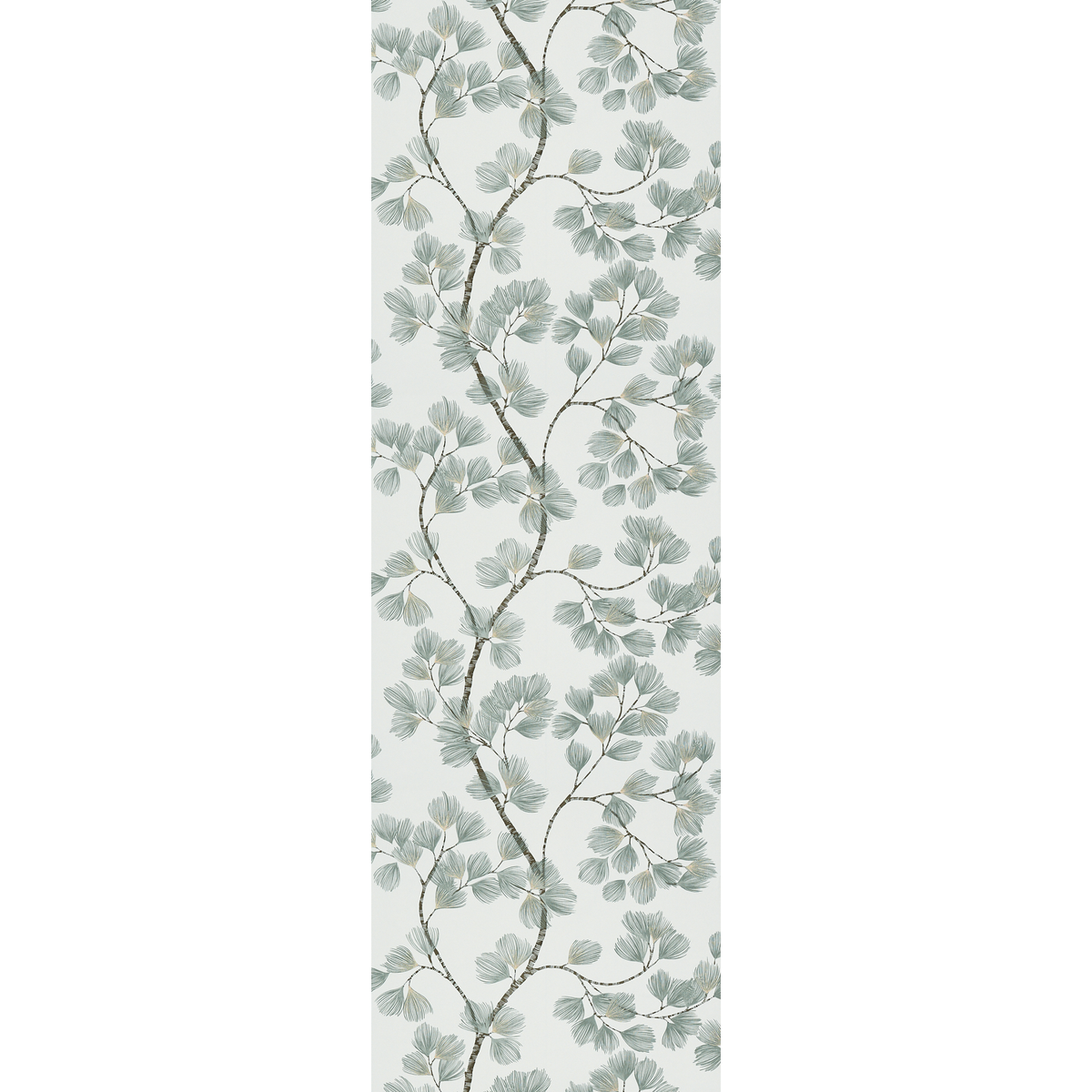 Papier peint intissé Albizia Vert de gris