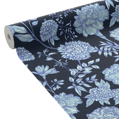 Papier peint intissé Isleen Bleu nuit