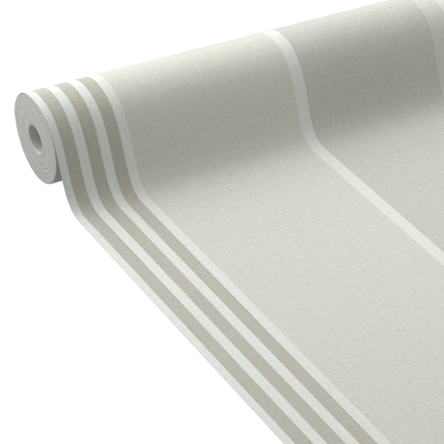 4MURS Papier peint intissé FLORENTINE BAYADÈRE Beige taupe
