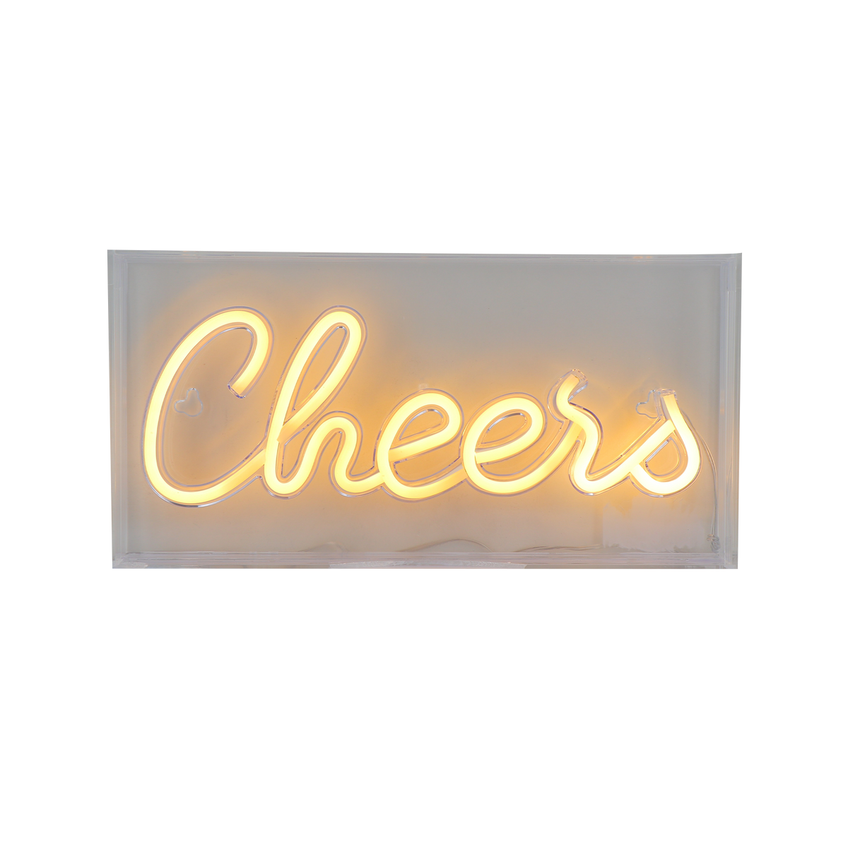Néon Cheers Blanc chaud