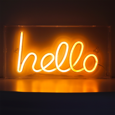Néon Hello Blanc chaud