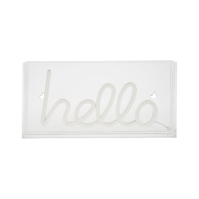 Néon HELLO coloris blanc chaud