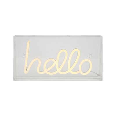 Néon Hello Blanc chaud