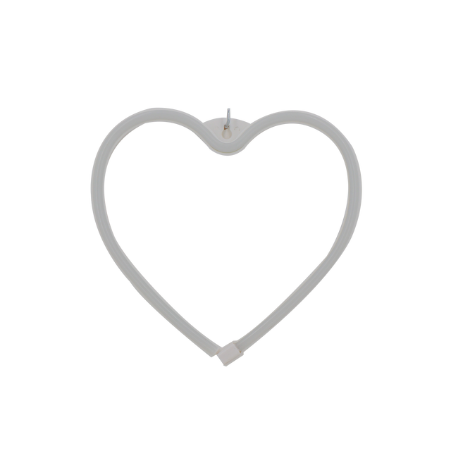 Néon COEUR coloris rose