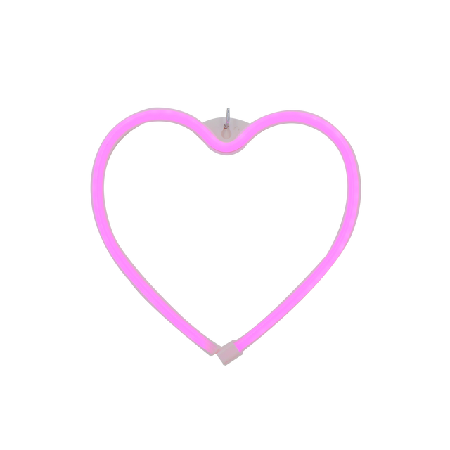 Néon COEUR coloris rose