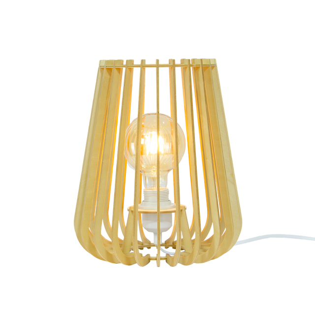 Lampe à poser ELSA coloris bois clair 29 x 25 cm