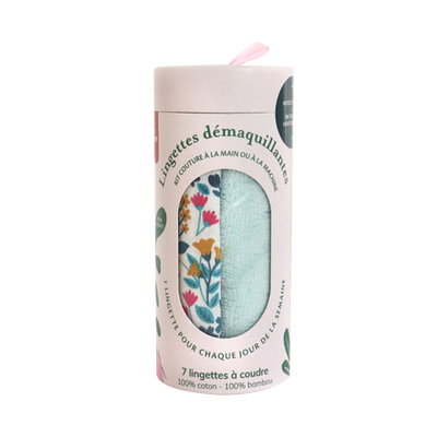 LA PETITE ÉPICERIE Kit création Kit 7 lingettes démaquillantes à coudre Bleu