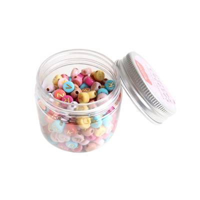 LA PETITE ÉPICERIE Kit création Perles lettres couleurs chaudes Multicolore