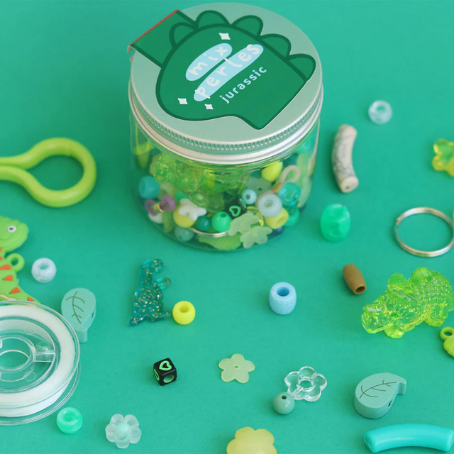 La Petite Epicerie Kit création MIX DE PERLES JURASSIC