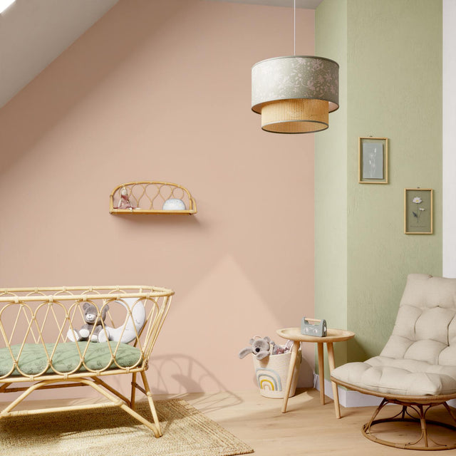 Papier peint intissé BAMBINO coloris beige orangé