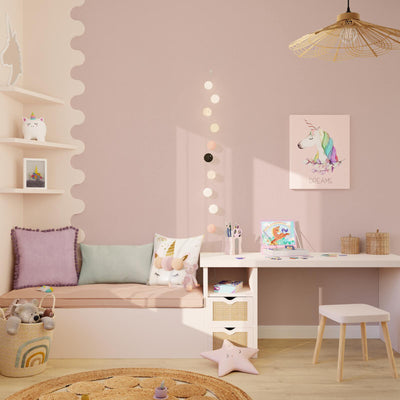 Papier peint intissé Bambino Rose poudré Lisse