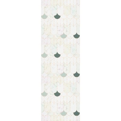 4MURS Papier peint intissé Rebecca Blanc et vert