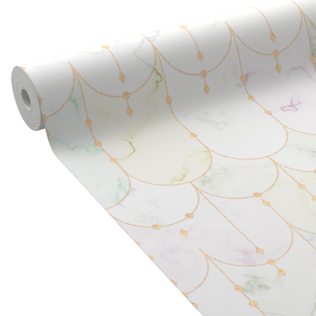 4MURS Papier peint intissé REBECCA coloris Blanc et vert