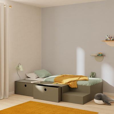 Papier peint intissé Bambino Gris de lin Lisse