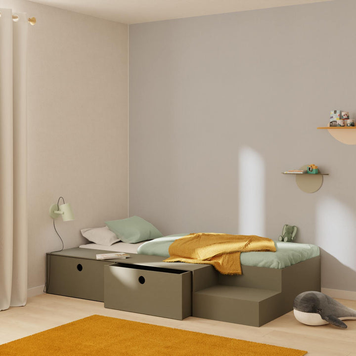 Papier peint intissé Bambino Gris de lin Lisse