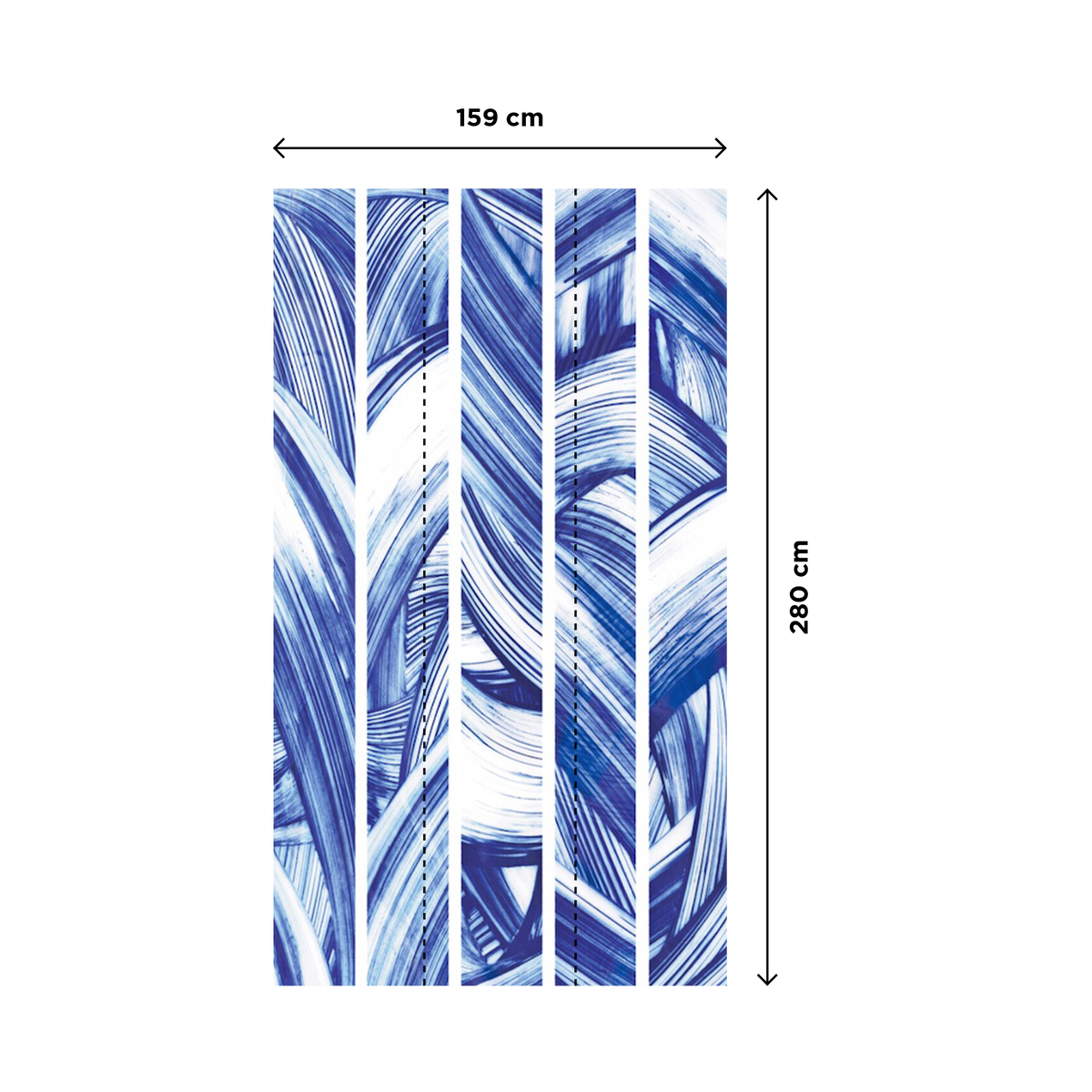 4MURS Papier peint panoramique L Abyssa Bleu méditerranéen Satiné