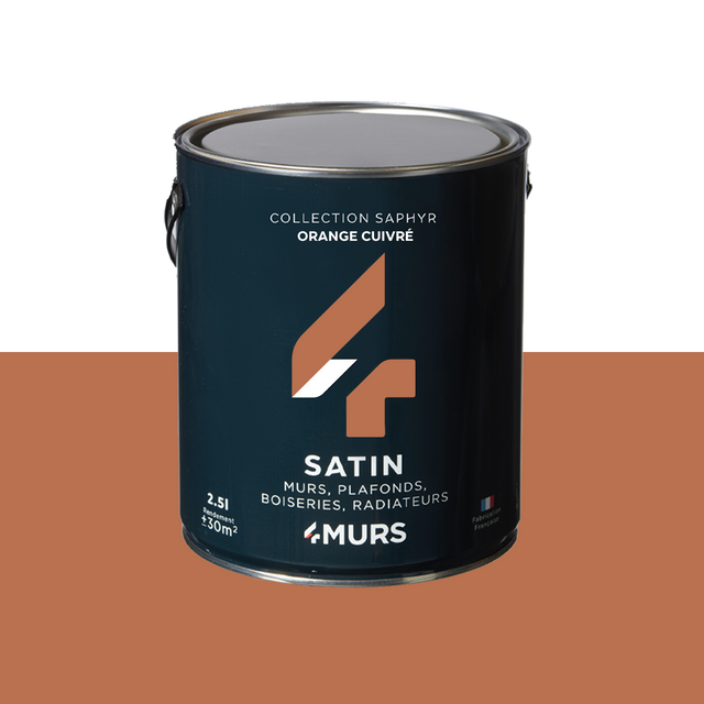Saphyr Peinture Peinture orange cuivré Satiné 2,5 L