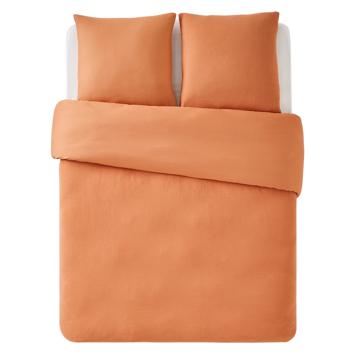 Parure de lit en gaze de coton Anokias Caramel