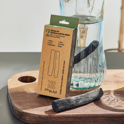 YOKO DESIGN Purificateur d'eau Charbons actifs Noir