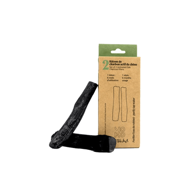 YOKO DESIGN Purificateur d'eau Charbons actifs Noir