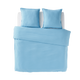 Parure de lit en coton lavé Zoha Bleu acier
