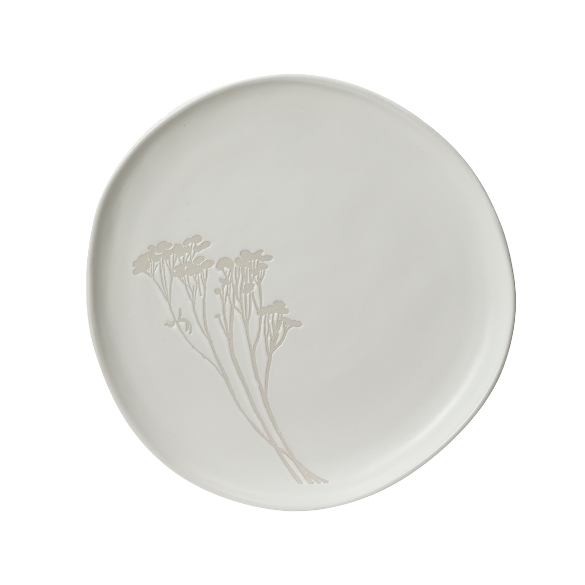 Assiette Mimosa Blanc