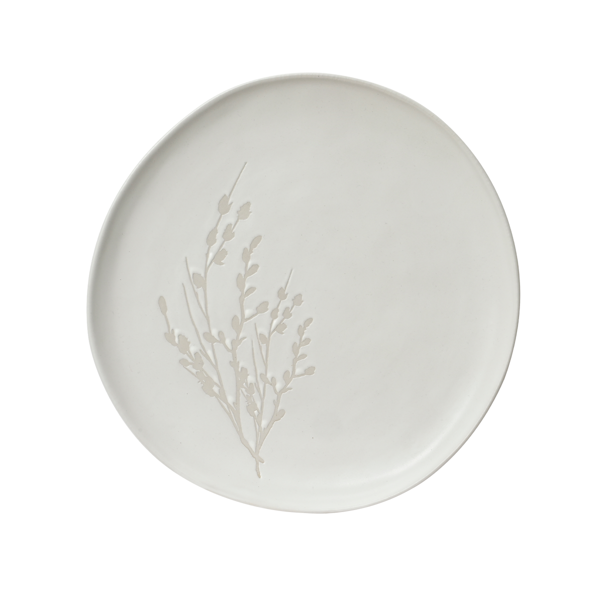 Assiette Mimosa Blanc