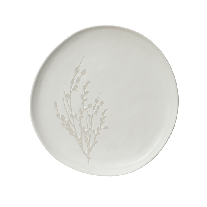 Assiette Mimosa Blanc