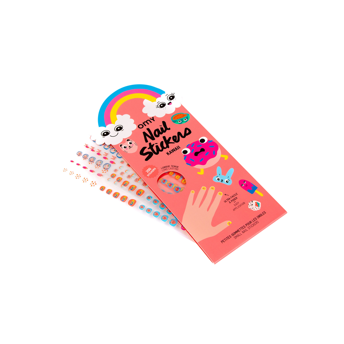 OMY Sticker Ongles kawaii Orange