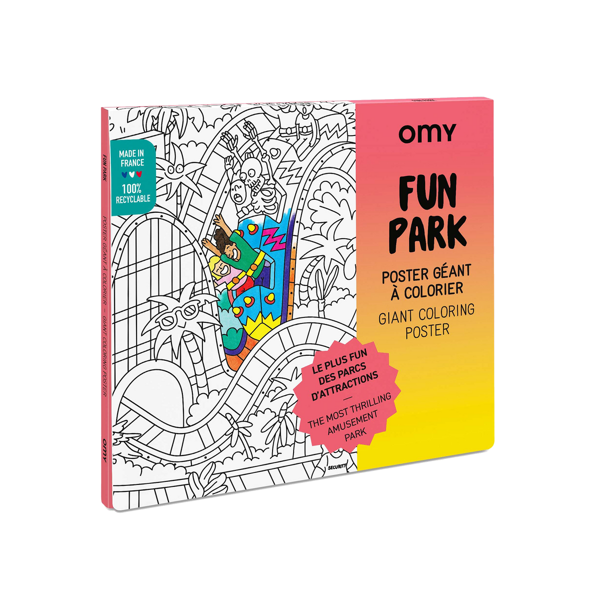 OMY Coloriage Poster fun park Rose