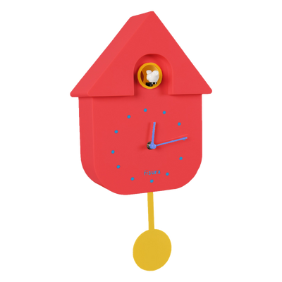 FISURA Horloge Maison coucou Rouge