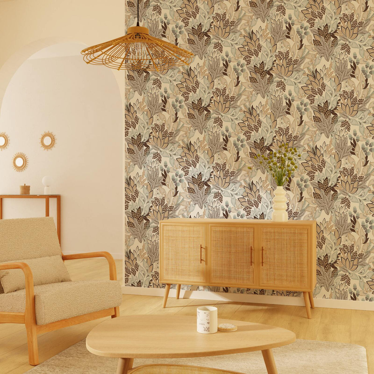 Papier peint intissé Palmyra Multicolore