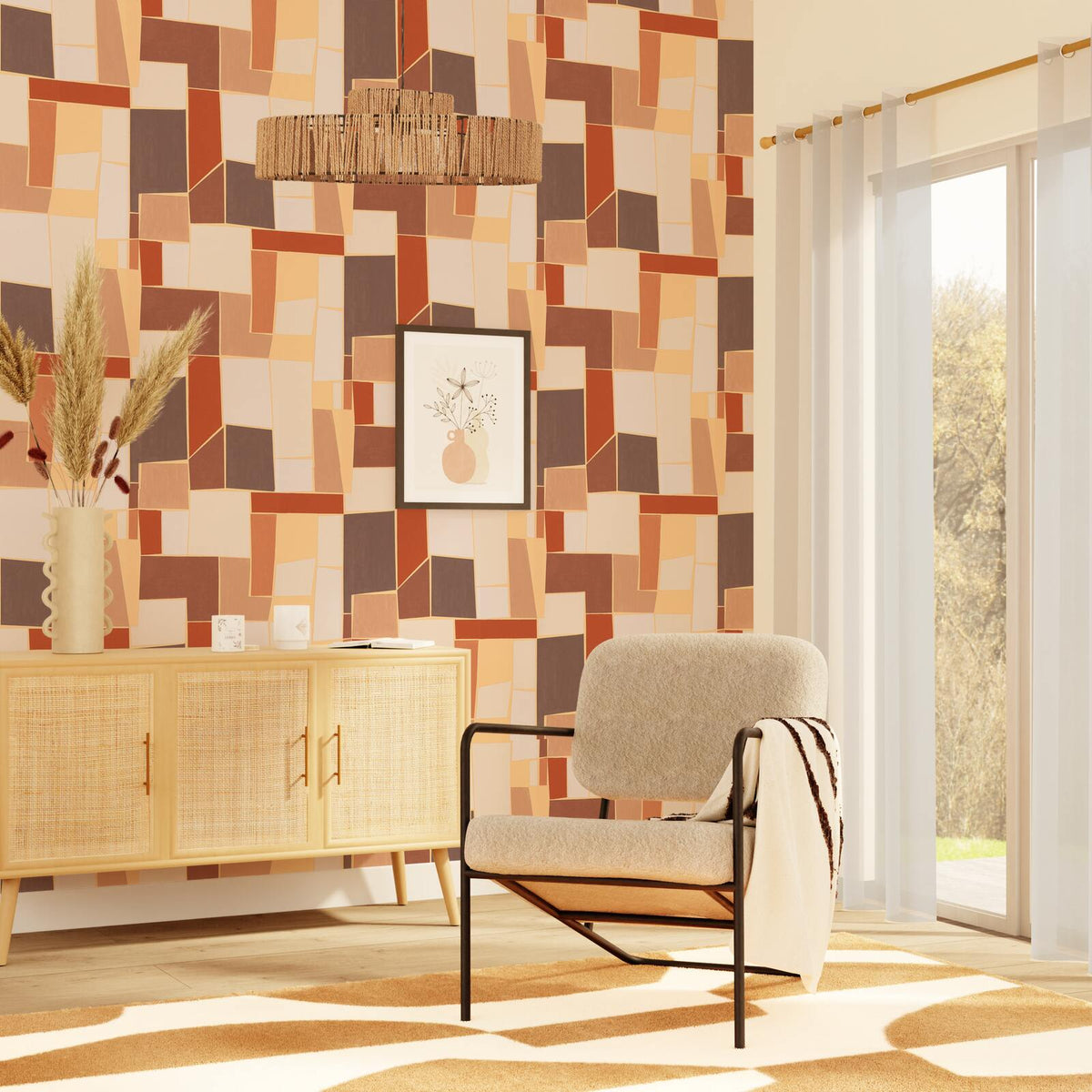 4MURS Papier peint intissé Nambula Multicolore