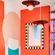 4MURS Miroir Mika Orange / noir / blanc