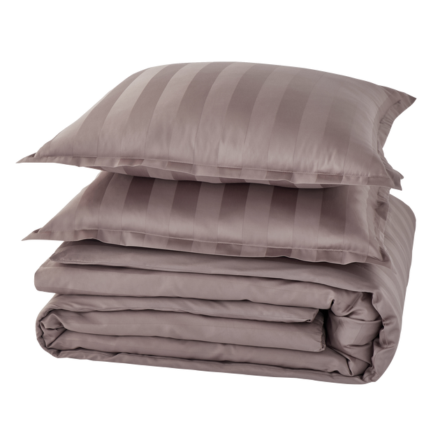 Parure de lit en satin de coton BONE gris cendré 260 x 240 cm