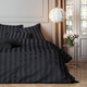 4MURS Parure de lit en satin de coton Bone Anthracite