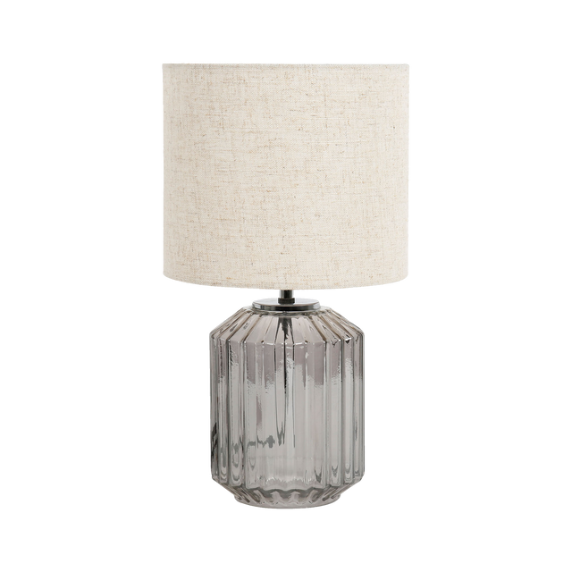 Lampe à poser CRISTAL coloris transparent grisé 35 x 30 cm