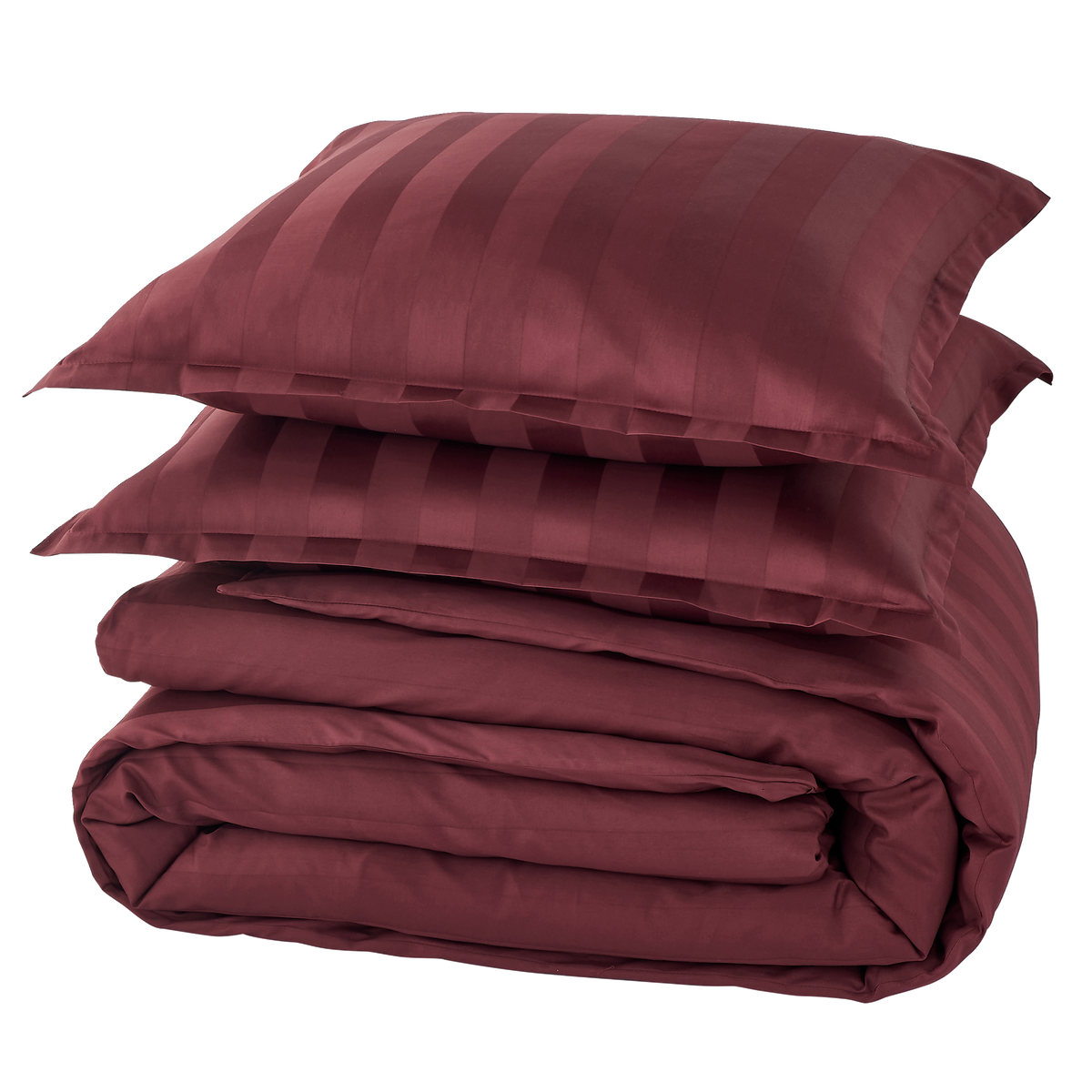 4MURS Parure de lit en satin de coton Bone Bordeaux